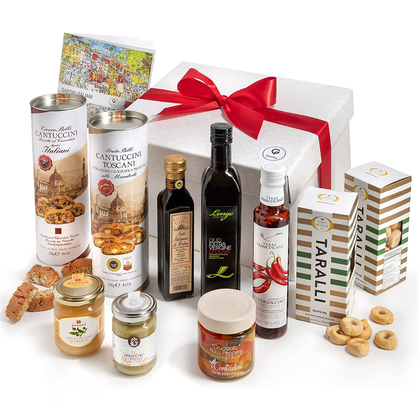 Gusta premium Italian gift basket contents