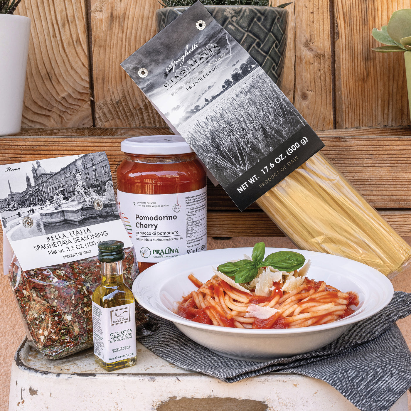 Gusta Italian spaghetti meal kit ingredients