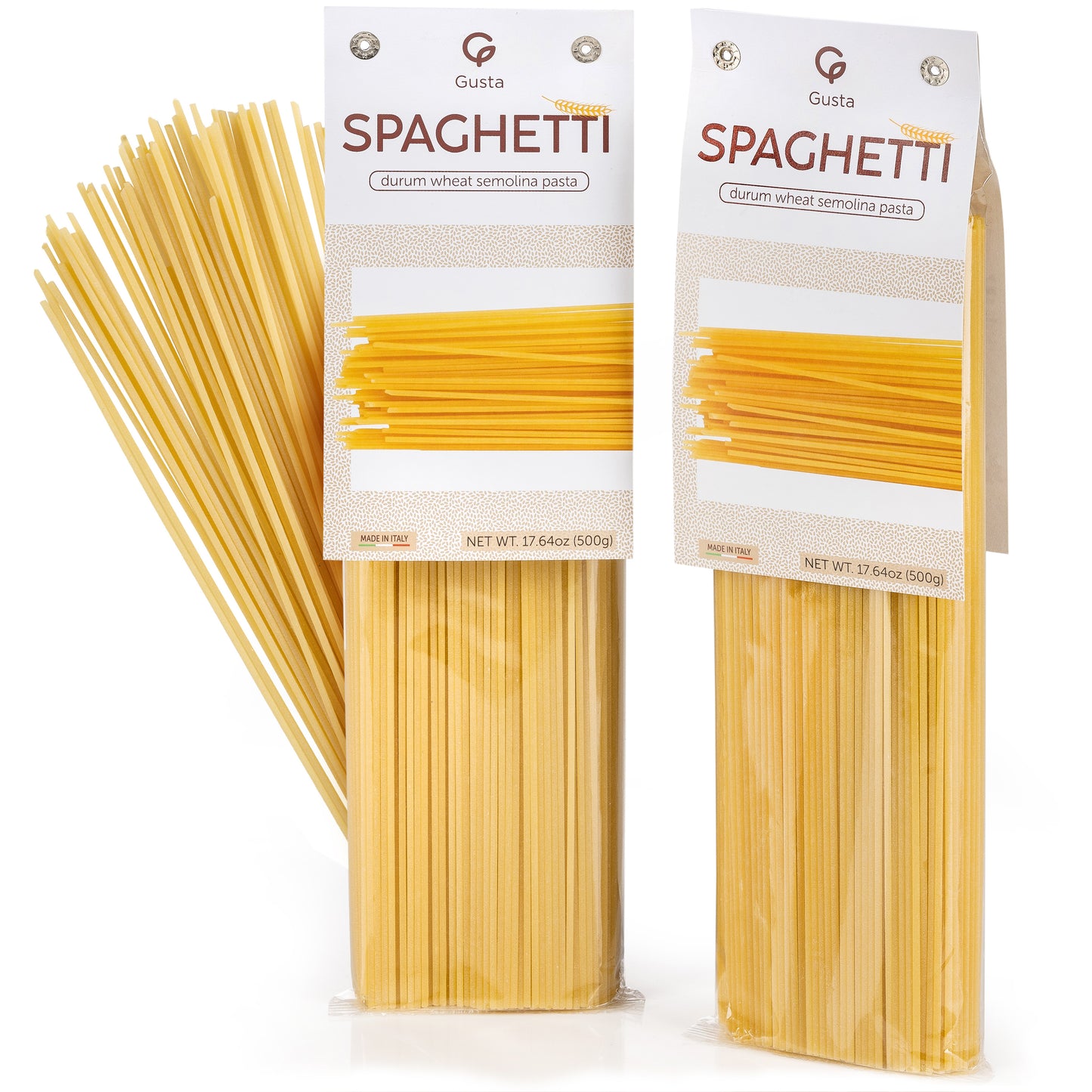 Gusta Spaghetti Pasta - USDA Organic - Non-GMO Durum Wheat Semolina