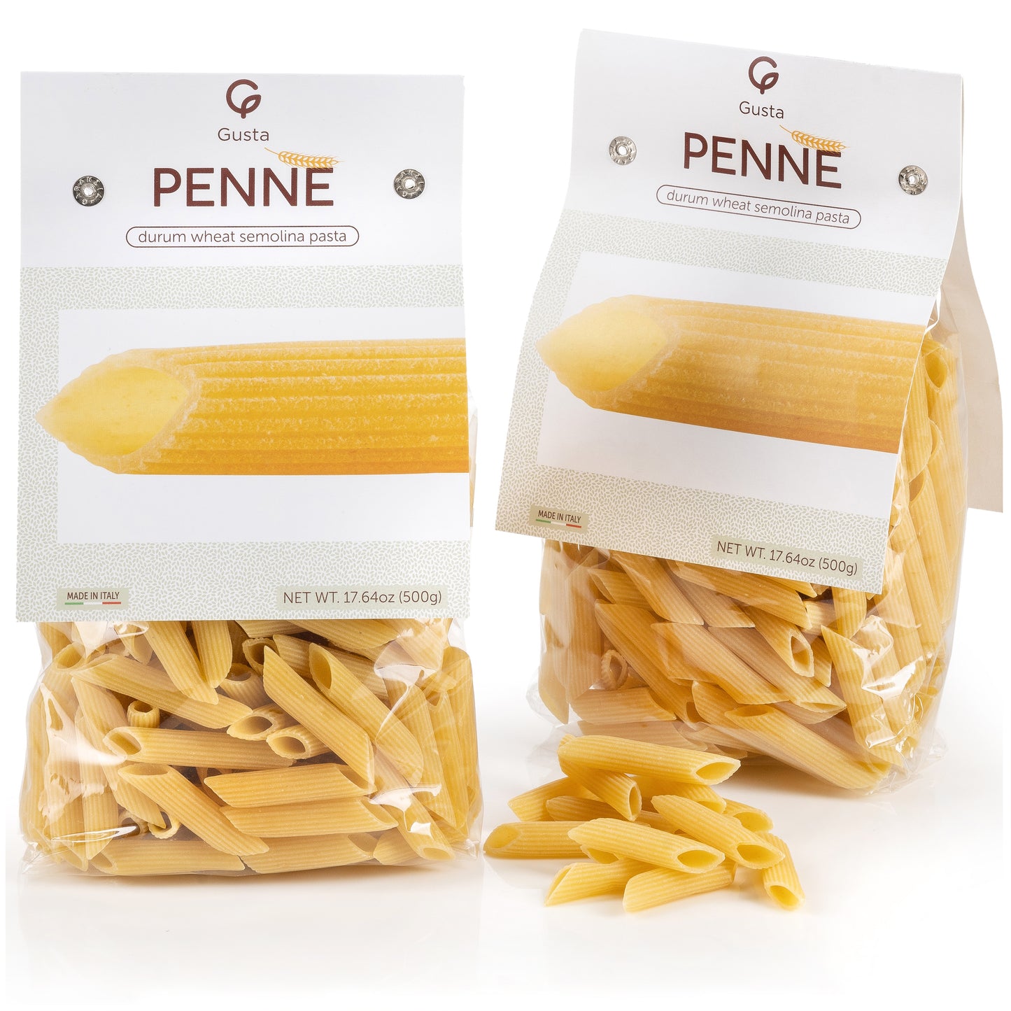 Gusta Penne Pasta - USDA Organic - Non-GMO Durum Wheat Semolina