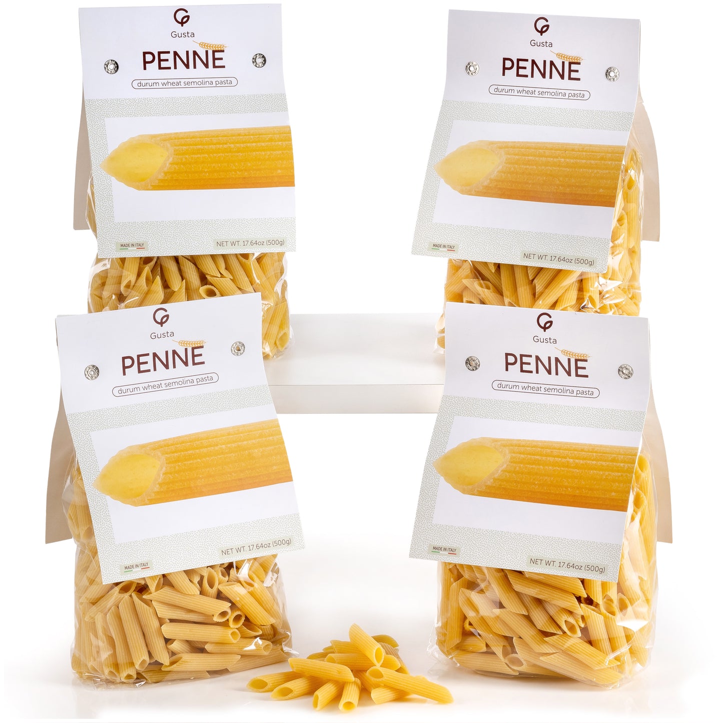 Gusta Penne Pasta - USDA Organic - Non-GMO Durum Wheat Semolina