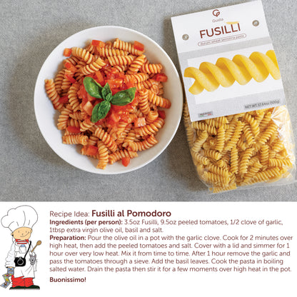 Gusta Fusilli Pasta - Non-GMO Durum Wheat Semolina