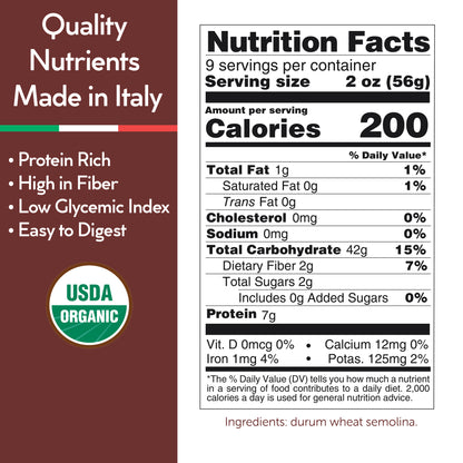 Gusta Variety Pack Pasta - Non-GMO Durum Wheat Semolina