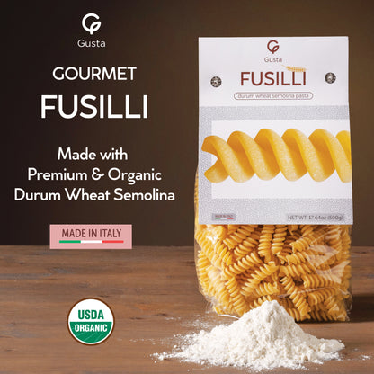 Gusta Fusilli Pasta - Non-GMO Durum Wheat Semolina