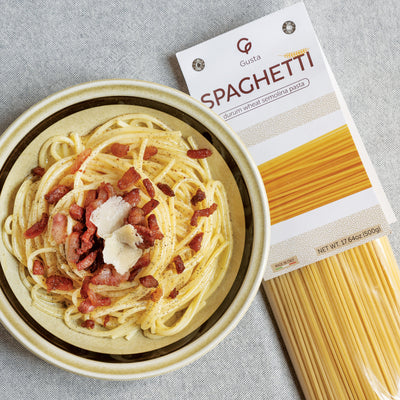 Gusta Spaghetti pasta package made in Italy